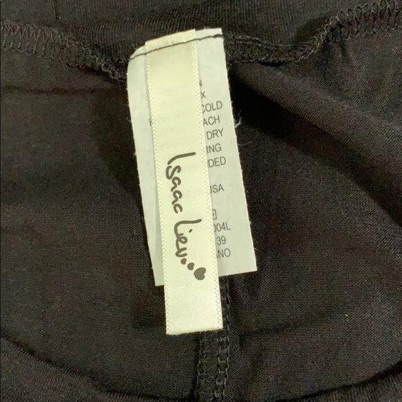 Isaac Liev Womens Swing Top T Shirt Long Sleeve Relaxed Fit Solid Green Medium - Picture 5 of 6